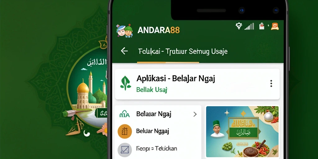 Antarmuka aplikasi ANDARA88 yang menarik dan interaktif.