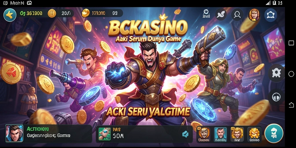 Antarmuka menarik dan dinamis dari BCKASINO saat bermain.