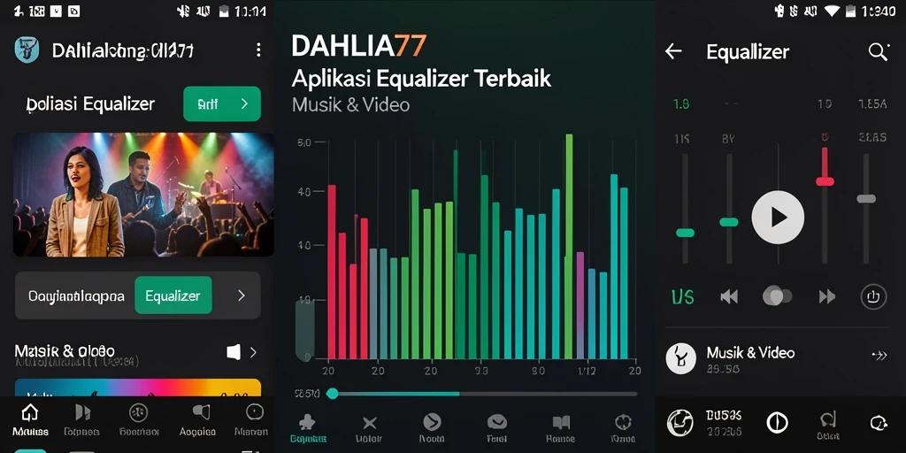 Tampilan antarmuka DAHLIA77 dengan pengaturan Equalizer yang mudah diakses.