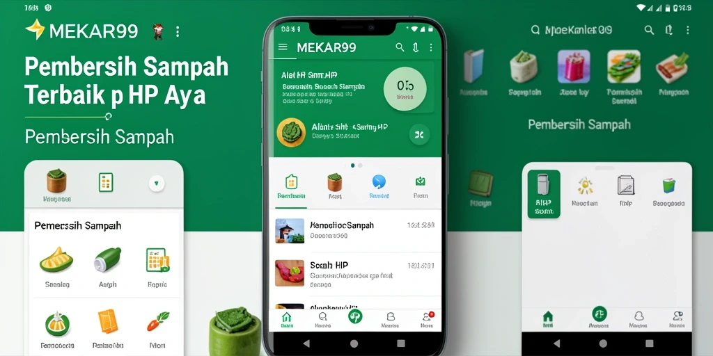 Antarmuka MEKAR99 yang intuitif dan bersih untuk pembersihan sampah.