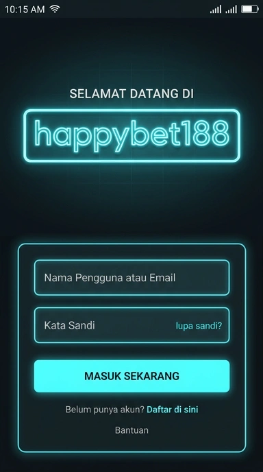 Tampilan halaman login happybet188