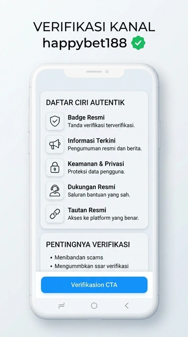 Tampilan kanal resmi happybet188